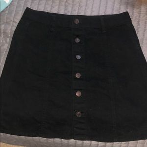 Black jean skirt
